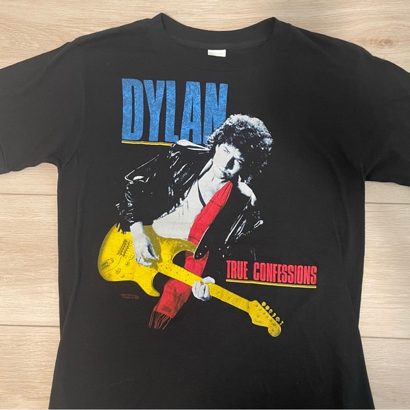 Vintage 1986 Bob Dylan True Confessions Tour Shirt w Tom Petty